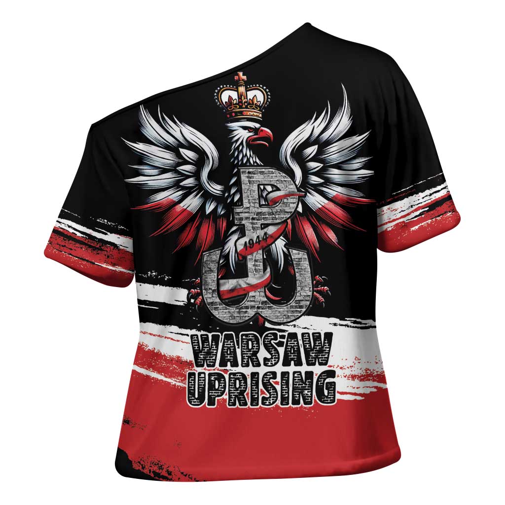 Warsaw Uprising 1944 Cross Shoulder Shirt Polska Walczy Kotwica