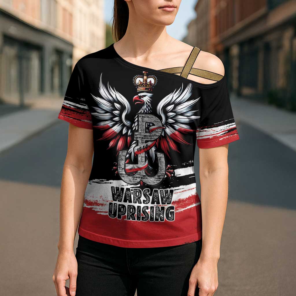 Warsaw Uprising 1944 Cross Shoulder Shirt Polska Walczy Kotwica