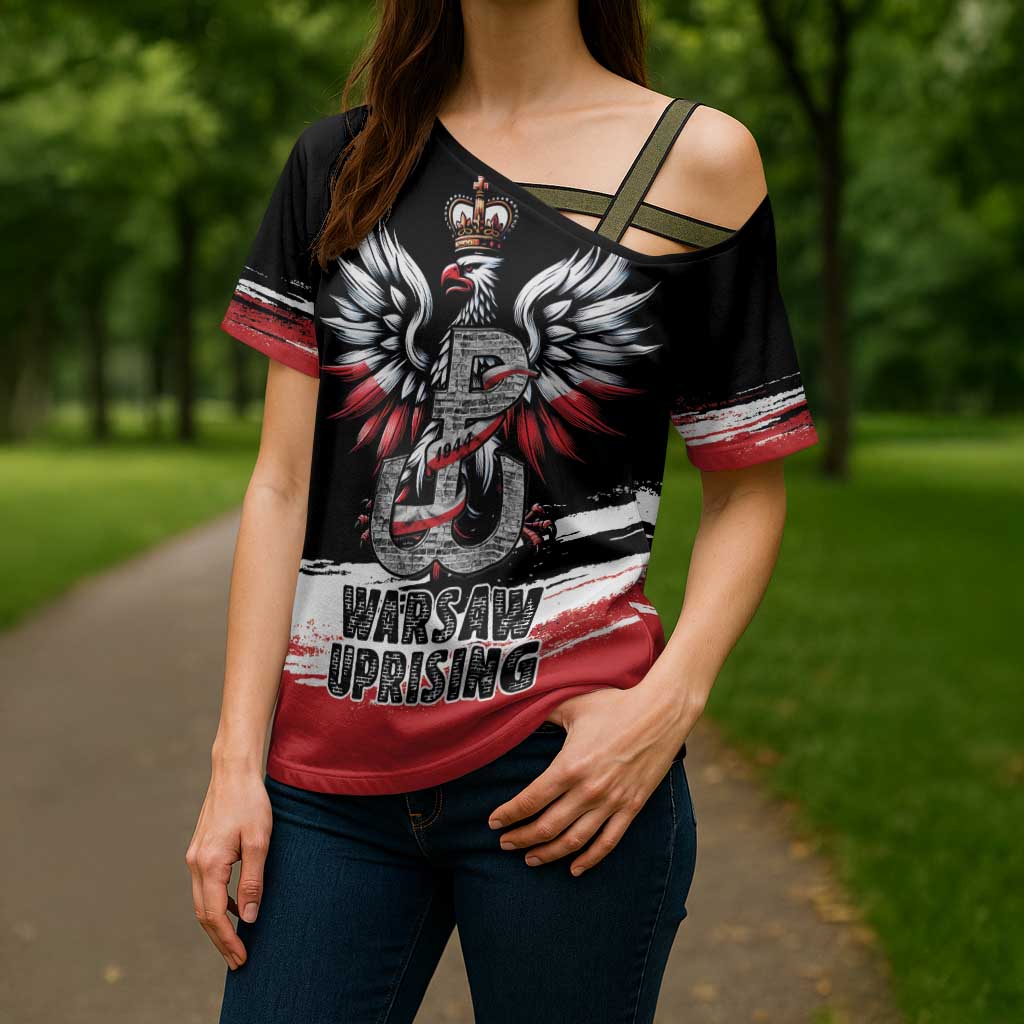 Warsaw Uprising 1944 Cross Shoulder Shirt Polska Walczy Kotwica