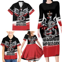Warsaw Uprising 1944 Family Matching Long Sleeve Bodycon Dress and Hawaiian Shirt Polska Walczy Kotwica