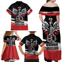 Warsaw Uprising 1944 Family Matching Off Shoulder Maxi Dress and Hawaiian Shirt Polska Walczy Kotwica