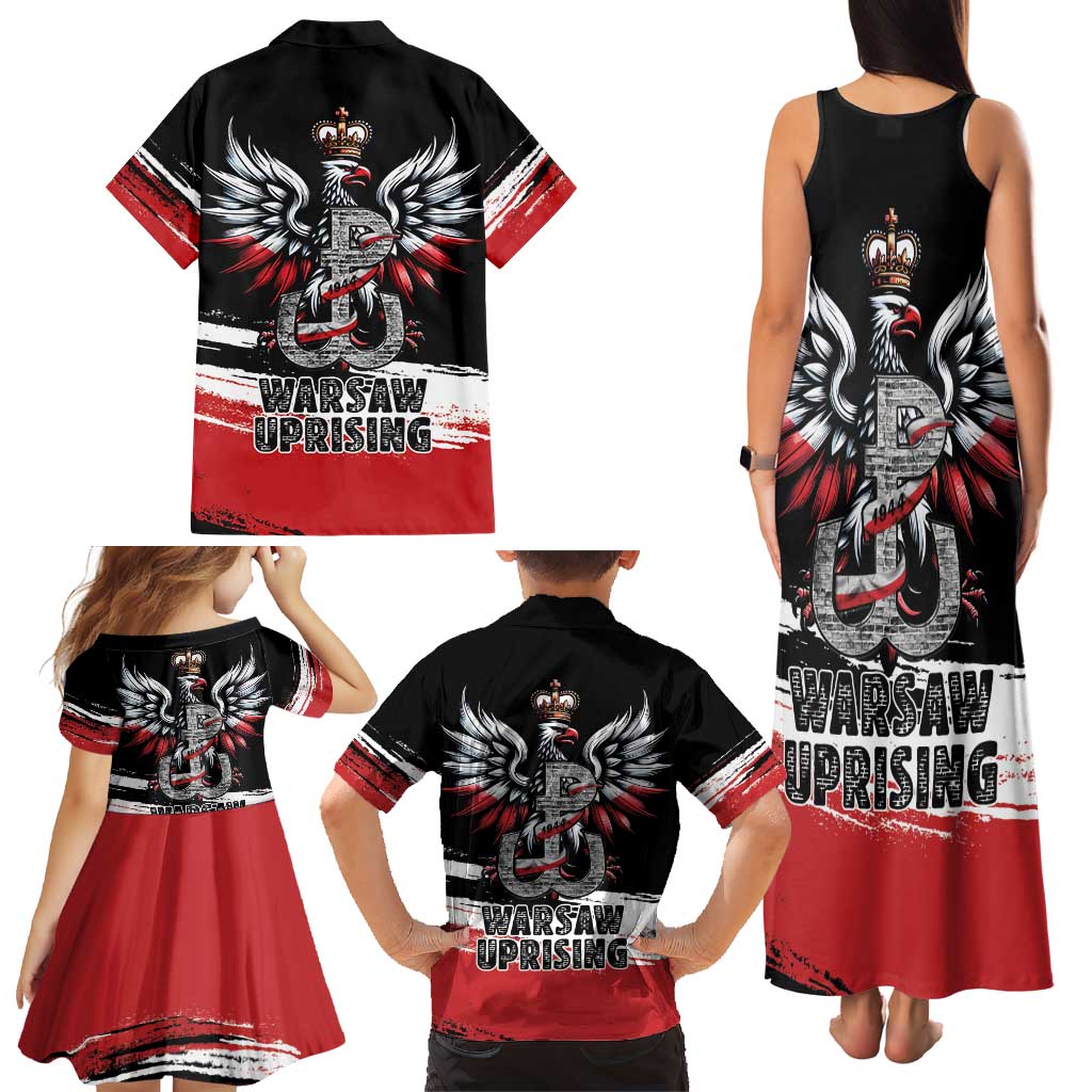 Warsaw Uprising 1944 Family Matching Tank Maxi Dress and Hawaiian Shirt Polska Walczy Kotwica