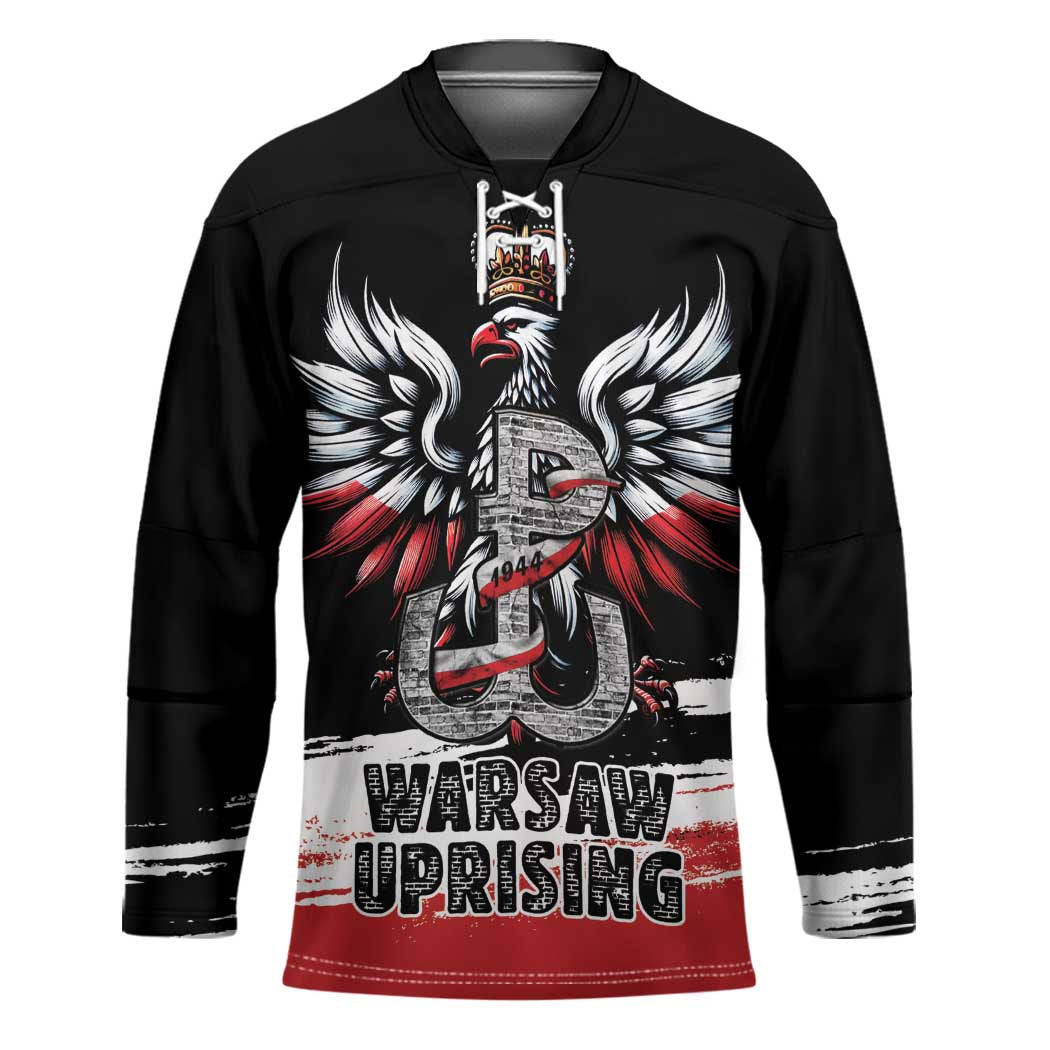Warsaw Uprising 1944 Hockey Jersey Polska Walczy Kotwica