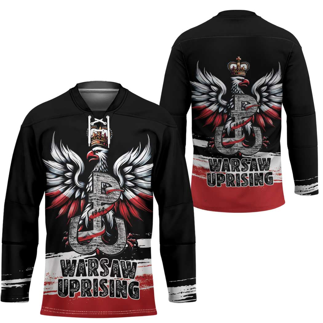 Warsaw Uprising 1944 Hockey Jersey Polska Walczy Kotwica