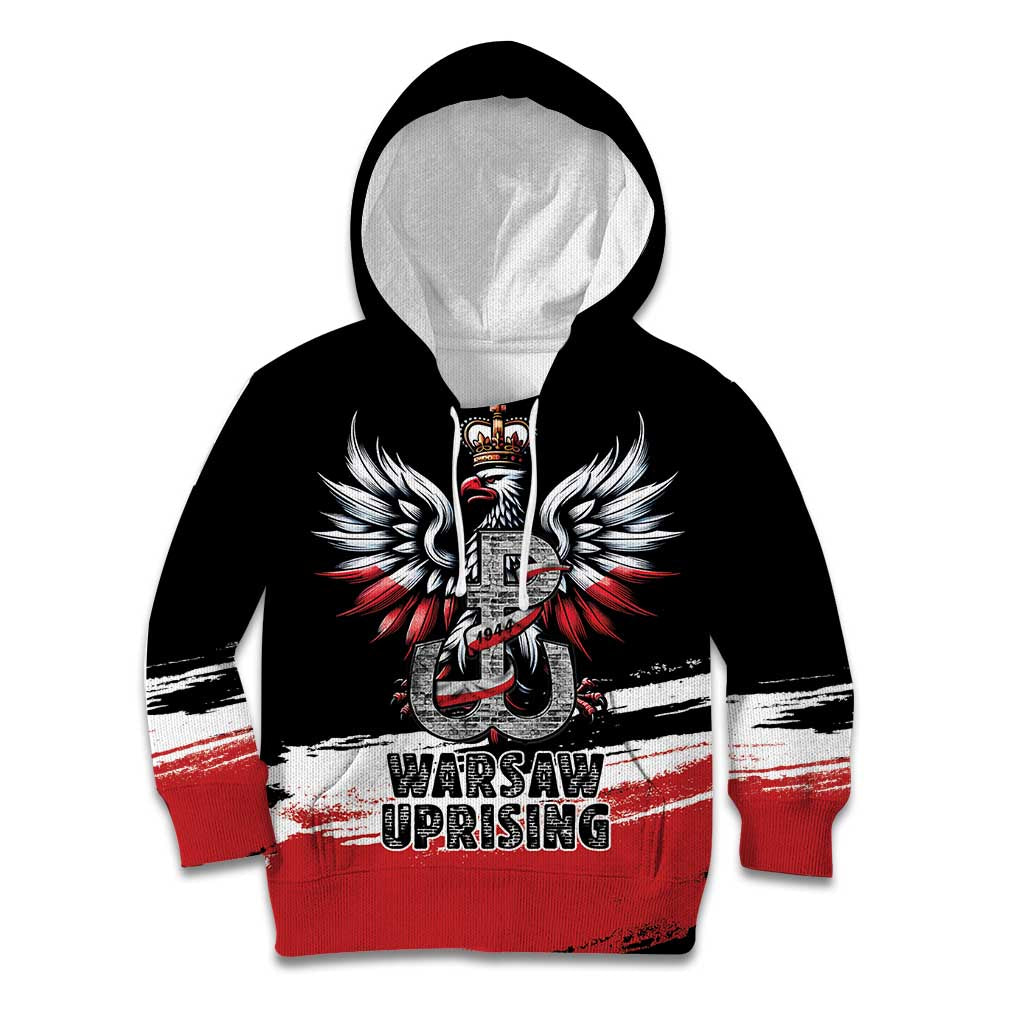 Warsaw Uprising 1944 Kid Hoodie Polska Walczy Kotwica