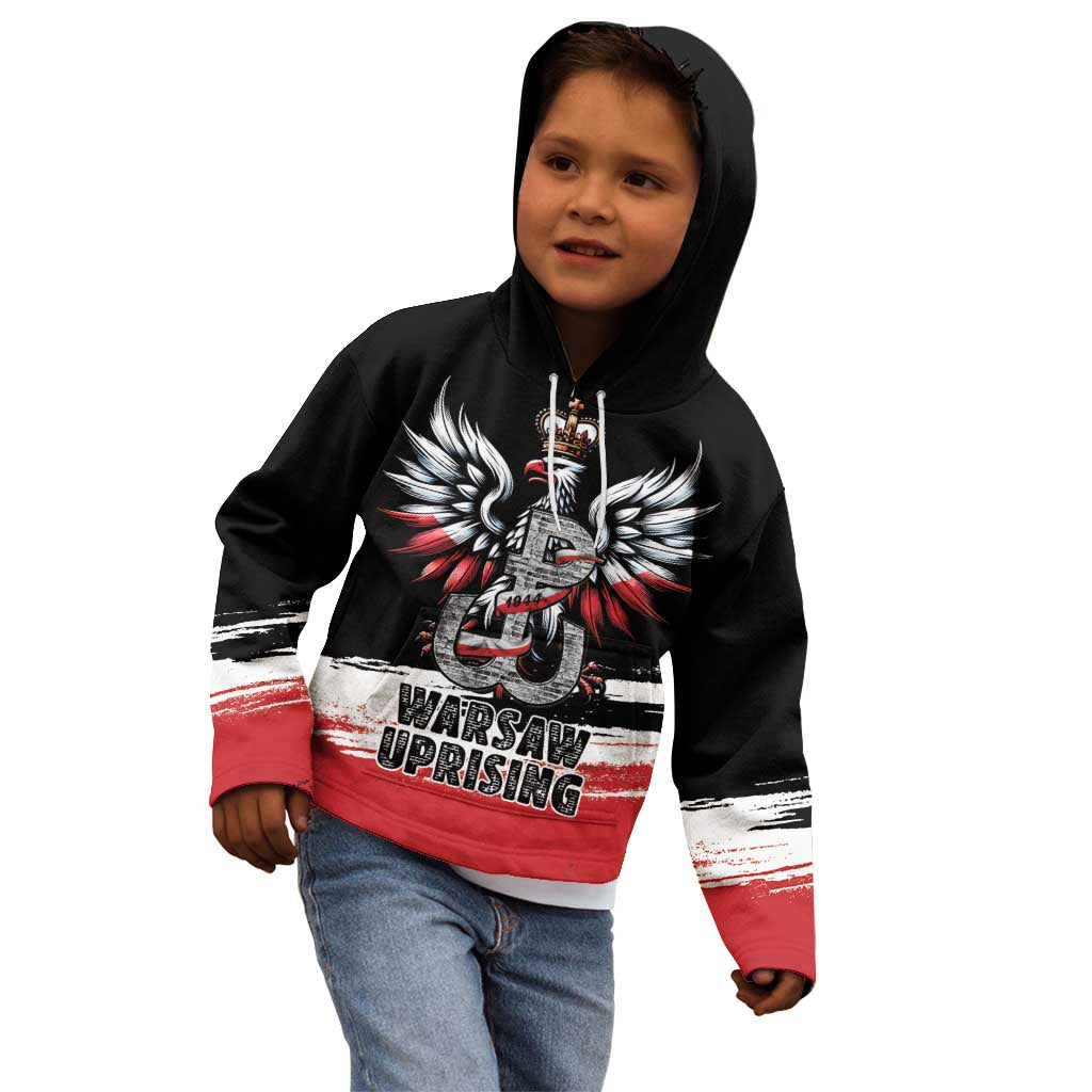 Warsaw Uprising 1944 Kid Hoodie Polska Walczy Kotwica