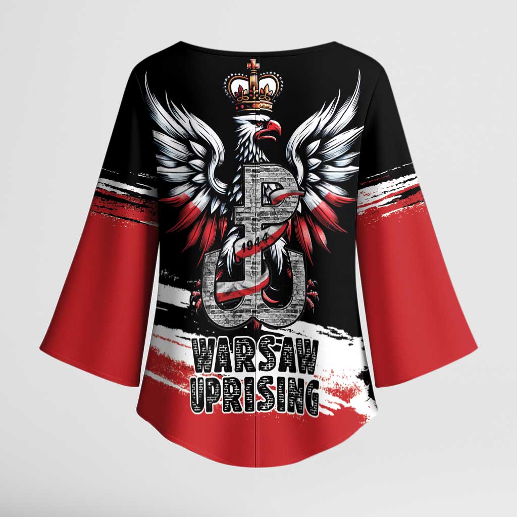 Warsaw Uprising 1944 Kimono Sleeve Blouse Polska Walczy Kotwica