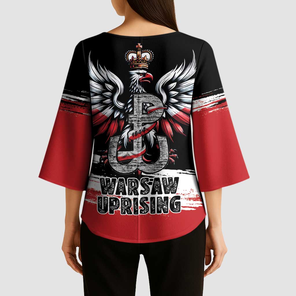 Warsaw Uprising 1944 Kimono Sleeve Blouse Polska Walczy Kotwica
