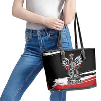 Warsaw Uprising 1944 Leather Tote Bag Polska Walczy Kotwica