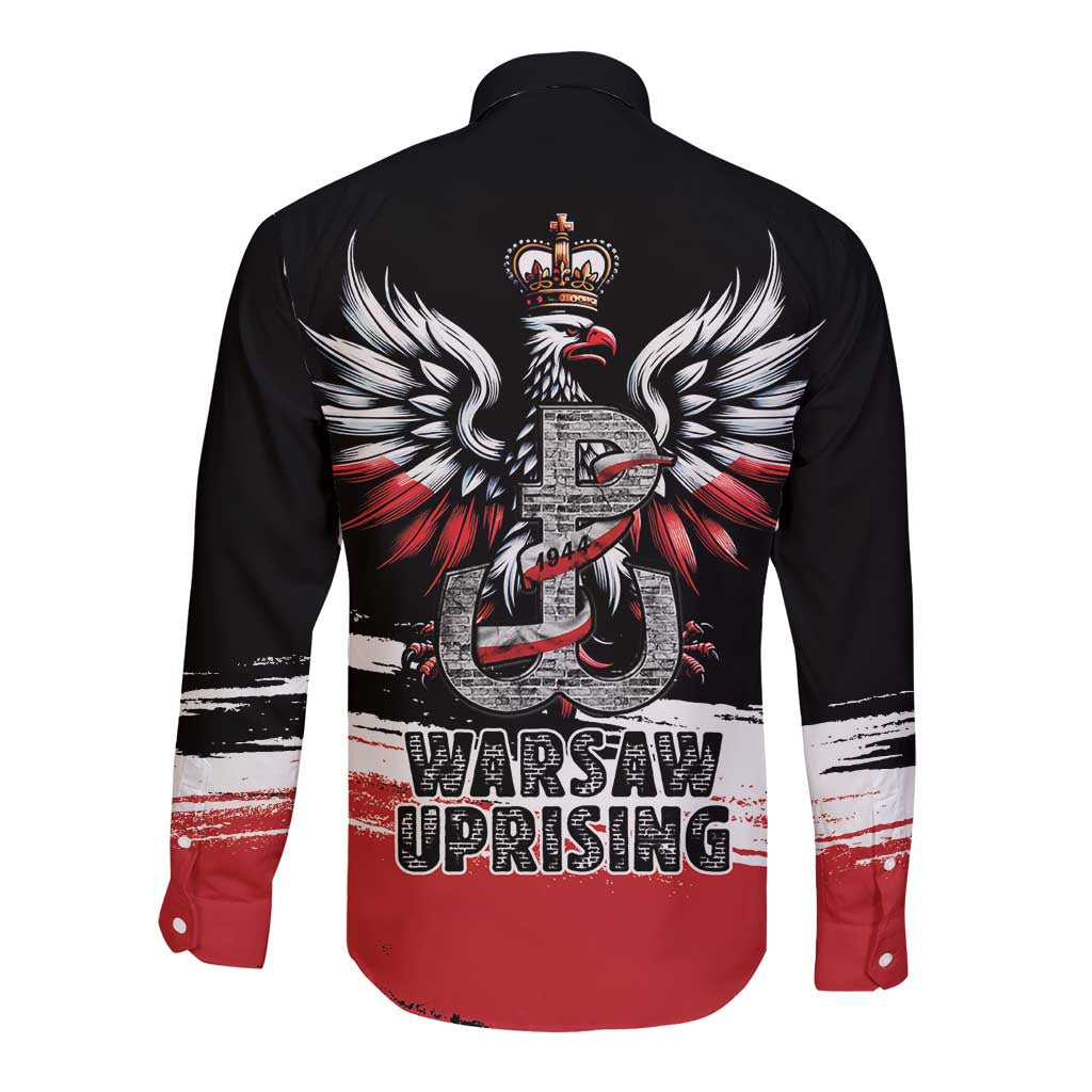 Warsaw Uprising 1944 Long Sleeve Button Shirt Polska Walczy Kotwica