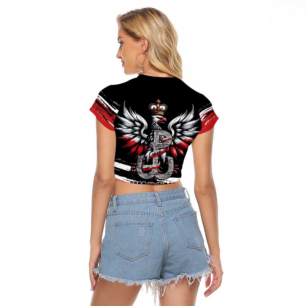 Warsaw Uprising 1944 Raglan Cropped T Shirt Polska Walczy Kotwica