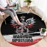 Warsaw Uprising 1944 Round Carpet Polska Walczy Kotwica