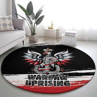 Warsaw Uprising 1944 Round Carpet Polska Walczy Kotwica