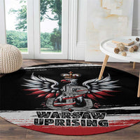 Warsaw Uprising 1944 Round Carpet Polska Walczy Kotwica