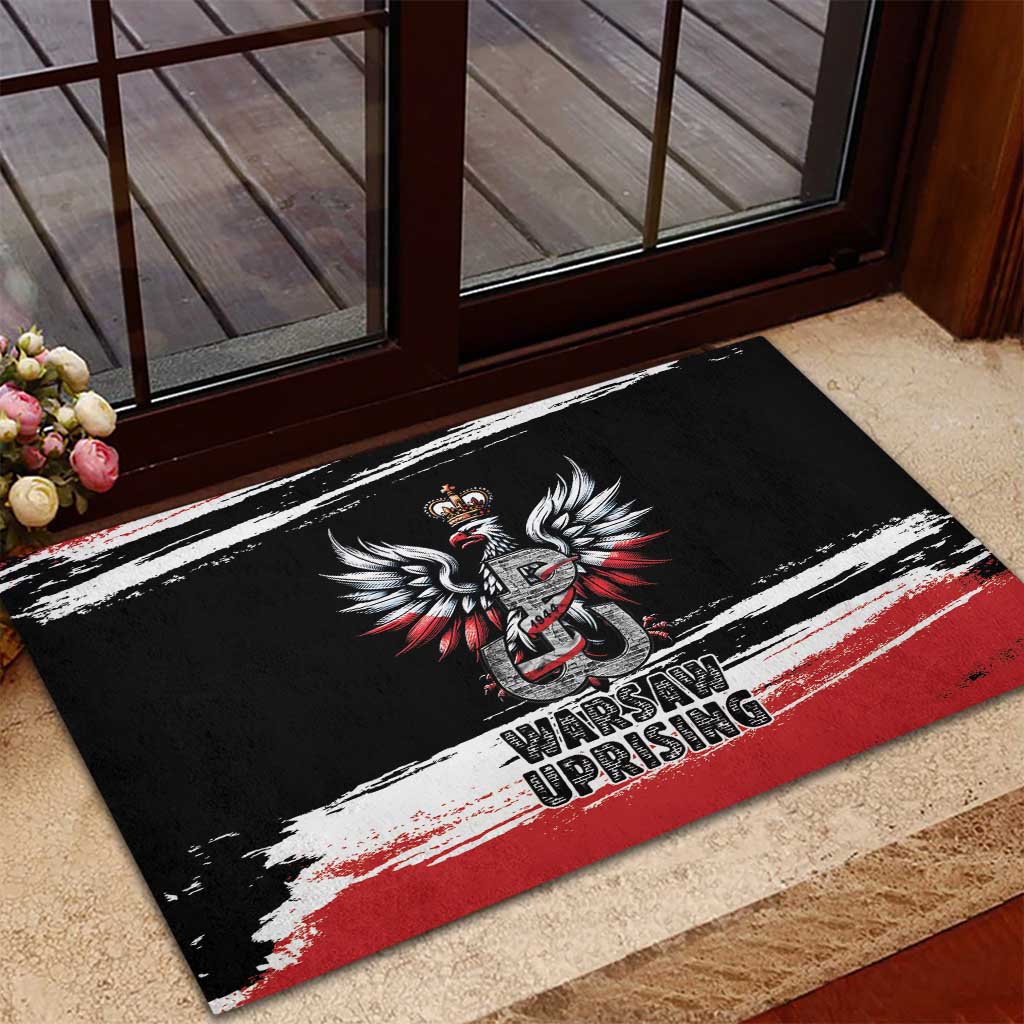 Warsaw Uprising 1944 Rubber Doormat Polska Walczy Kotwica