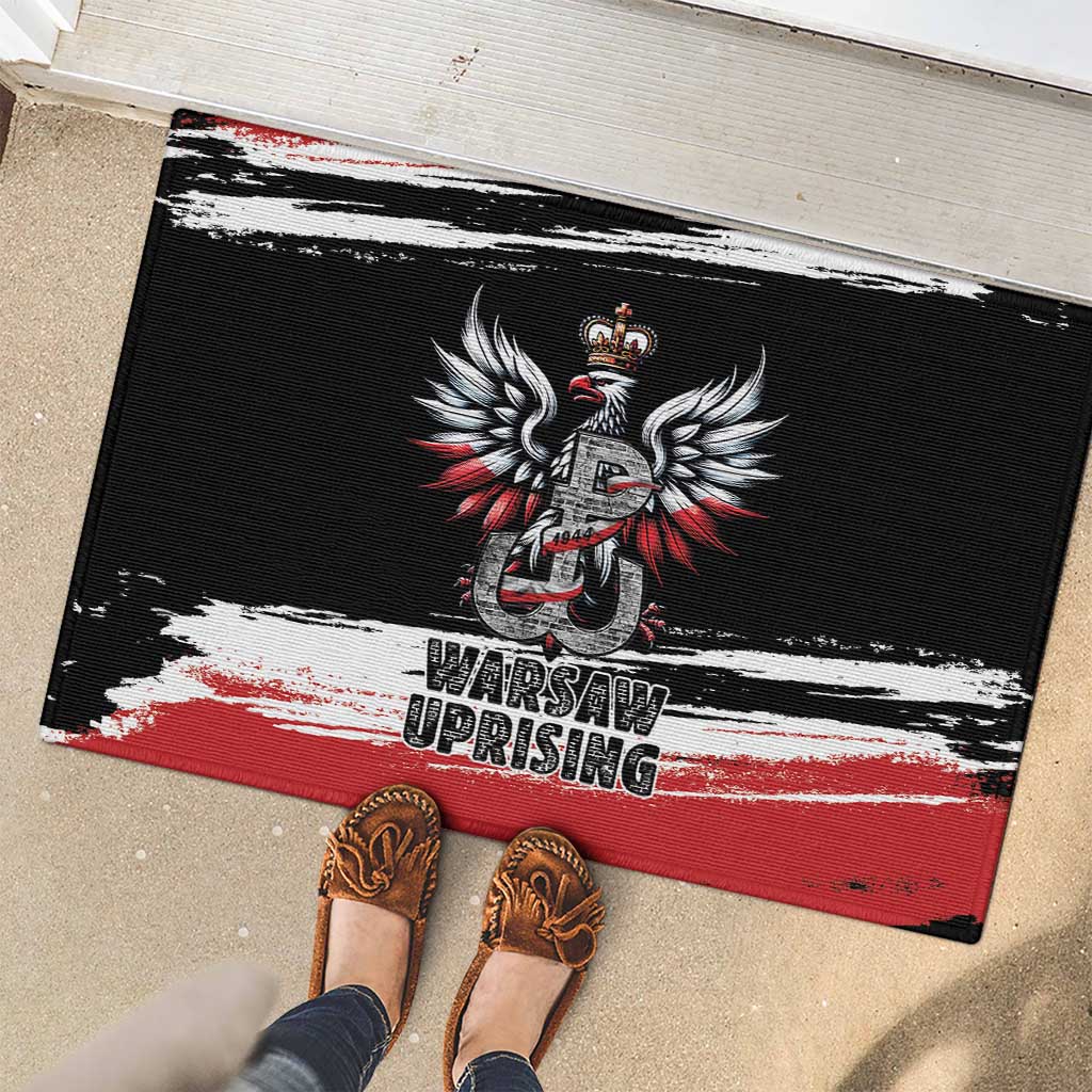 Warsaw Uprising 1944 Rubber Doormat Polska Walczy Kotwica