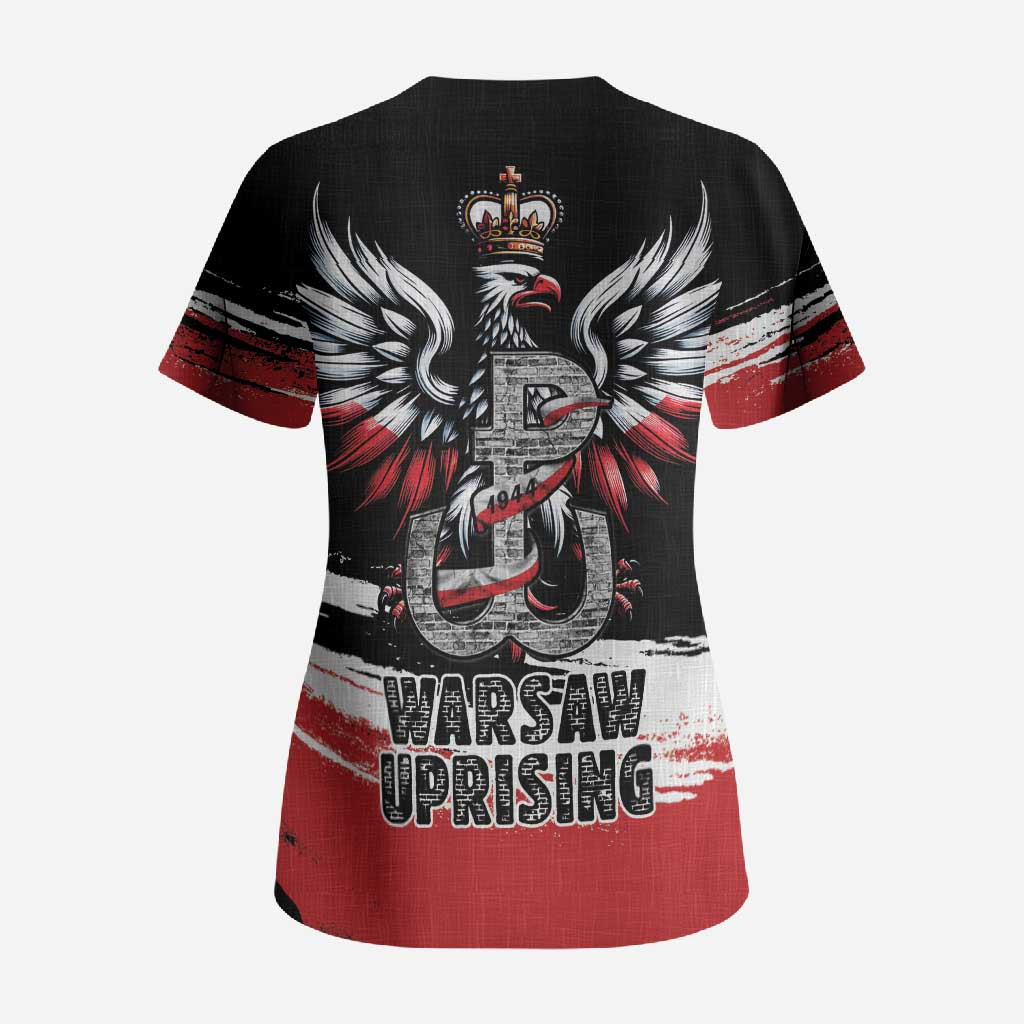 Warsaw Uprising 1944 Scrub Top Polska Walczy Kotwica