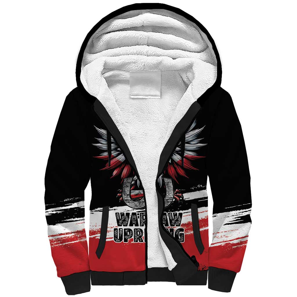Warsaw Uprising 1944 Sherpa Hoodie Polska Walczy Kotwica