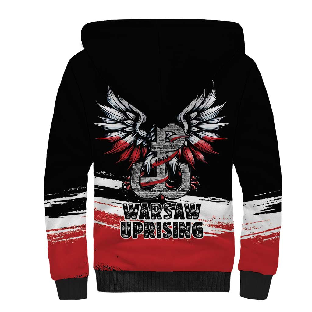 Warsaw Uprising 1944 Sherpa Hoodie Polska Walczy Kotwica
