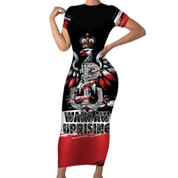 Warsaw Uprising 1944 Short Sleeve Bodycon Dress Polska Walczy Kotwica