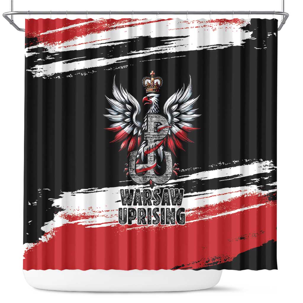 Warsaw Uprising 1944 Shower Curtain Polska Walczy Kotwica