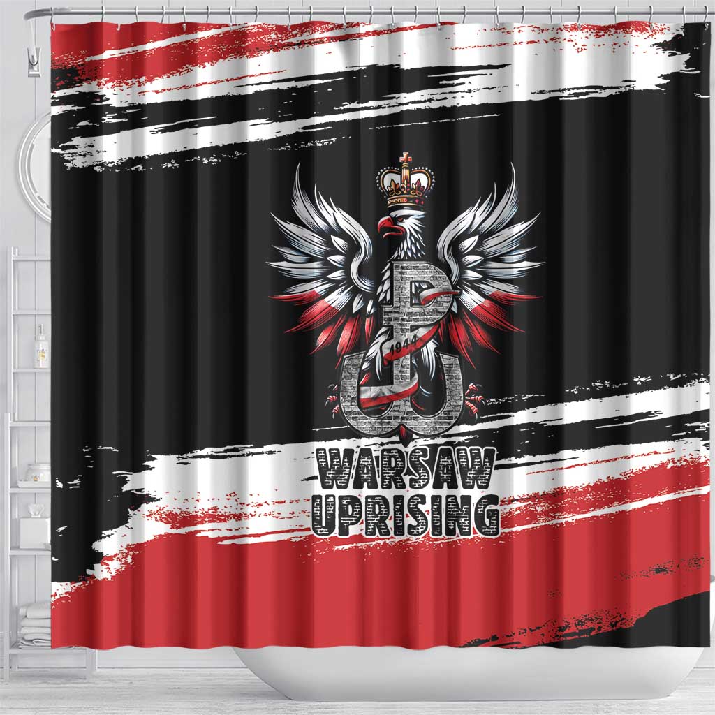 Warsaw Uprising 1944 Shower Curtain Polska Walczy Kotwica