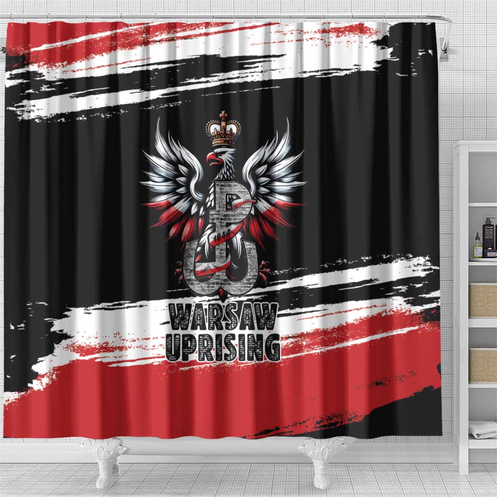Warsaw Uprising 1944 Shower Curtain Polska Walczy Kotwica