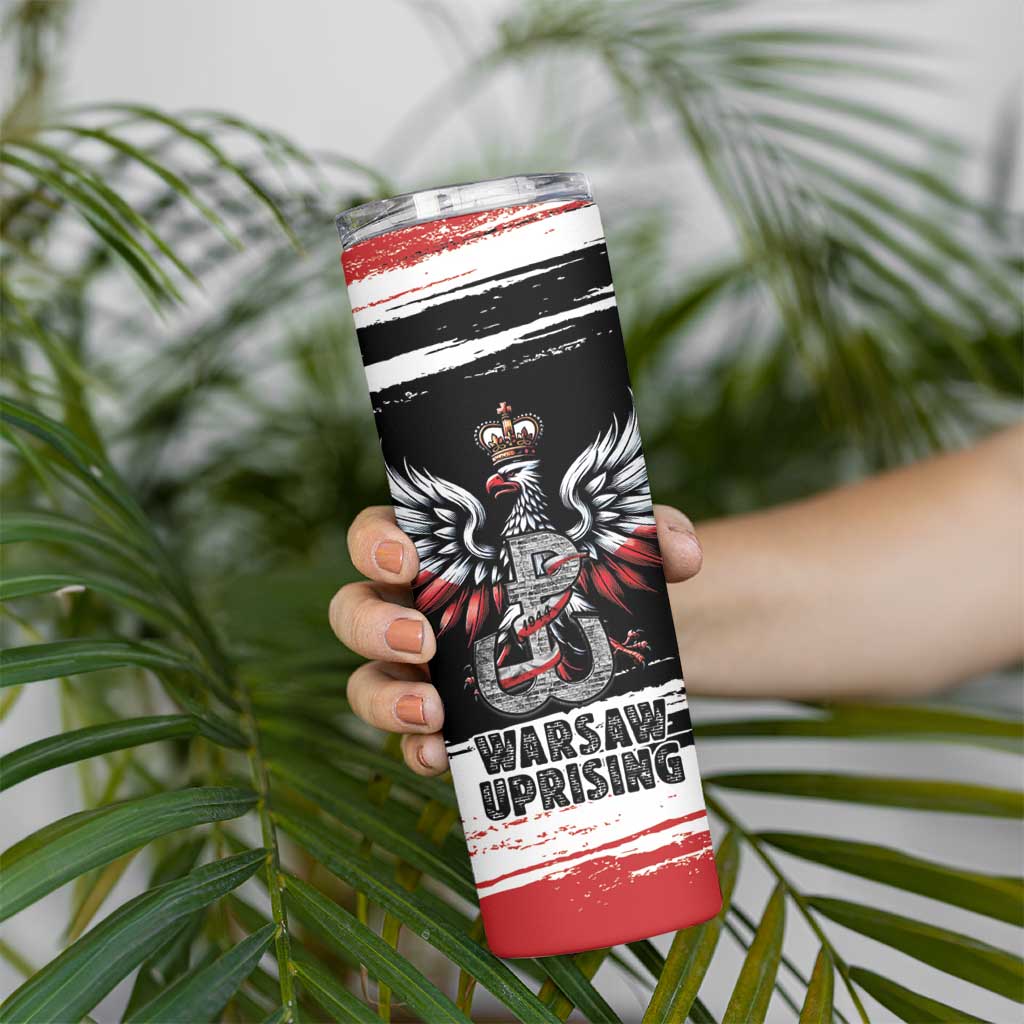 Warsaw Uprising 1944 Skinny Tumbler Polska Walczy Kotwica