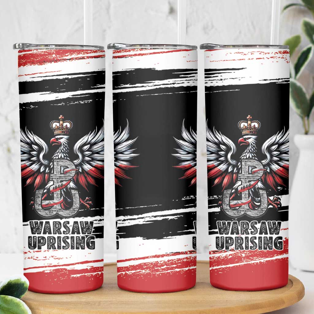 Warsaw Uprising 1944 Skinny Tumbler Polska Walczy Kotwica