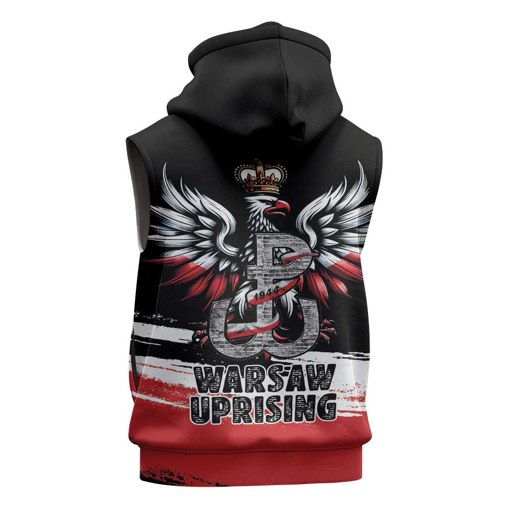 Warsaw Uprising 1944 Sleeveless Zip Hoodie Polska Walczy Kotwica