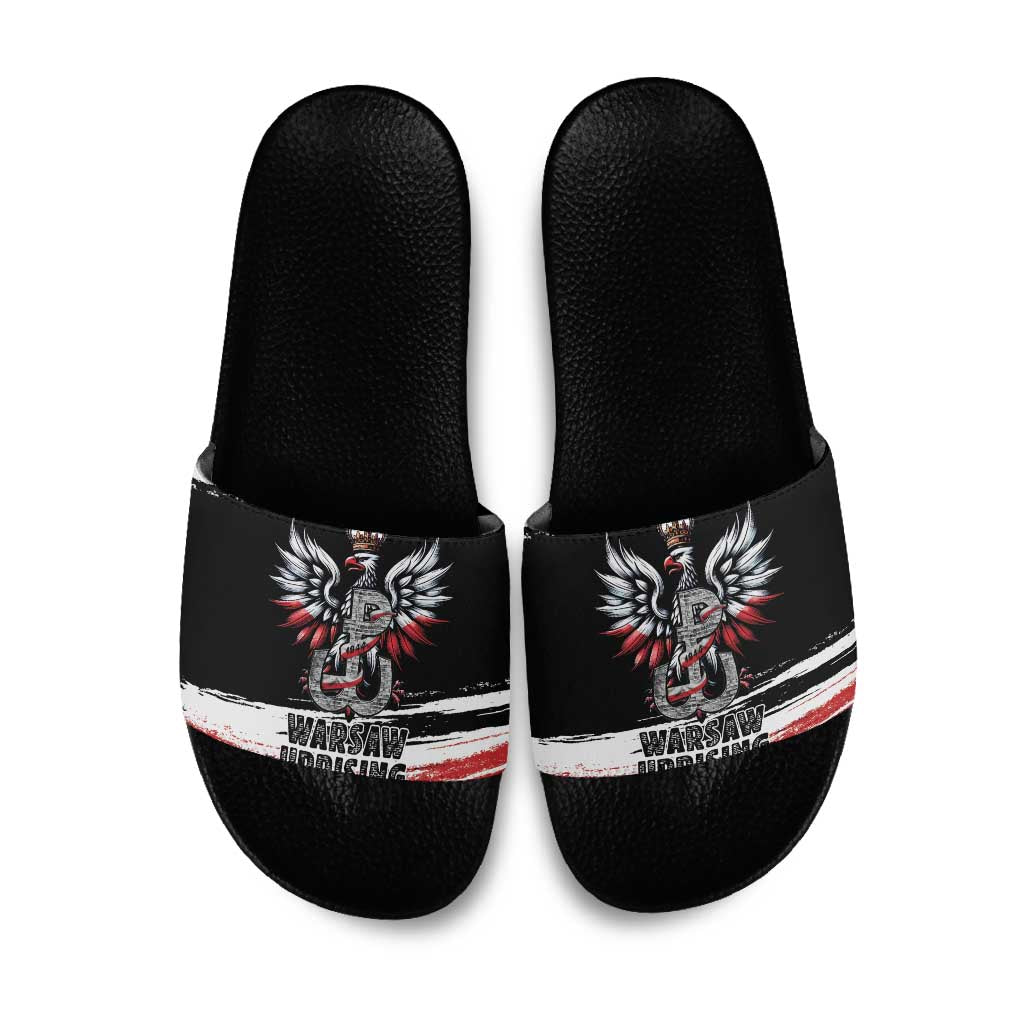 Warsaw Uprising 1944 Slide Sandals Polska Walczy Kotwica