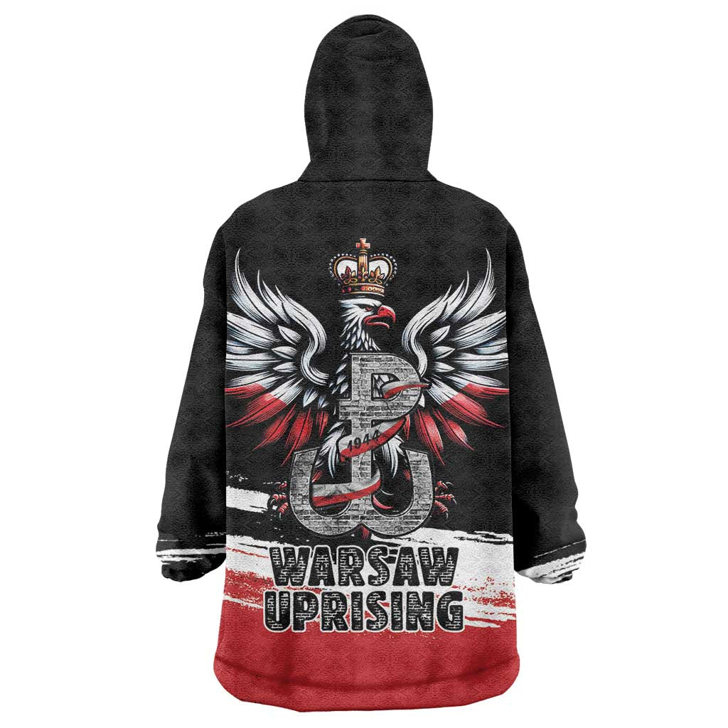 Warsaw Uprising 1944 Wearable Blanket Hoodie Polska Walczy Kotwica