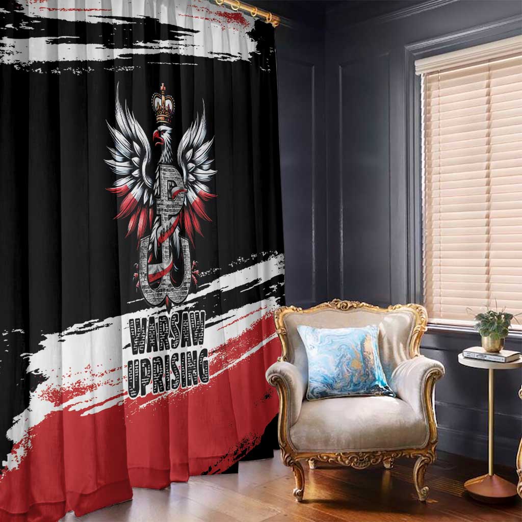 Warsaw Uprising 1944 Window Curtain Polska Walczy Kotwica