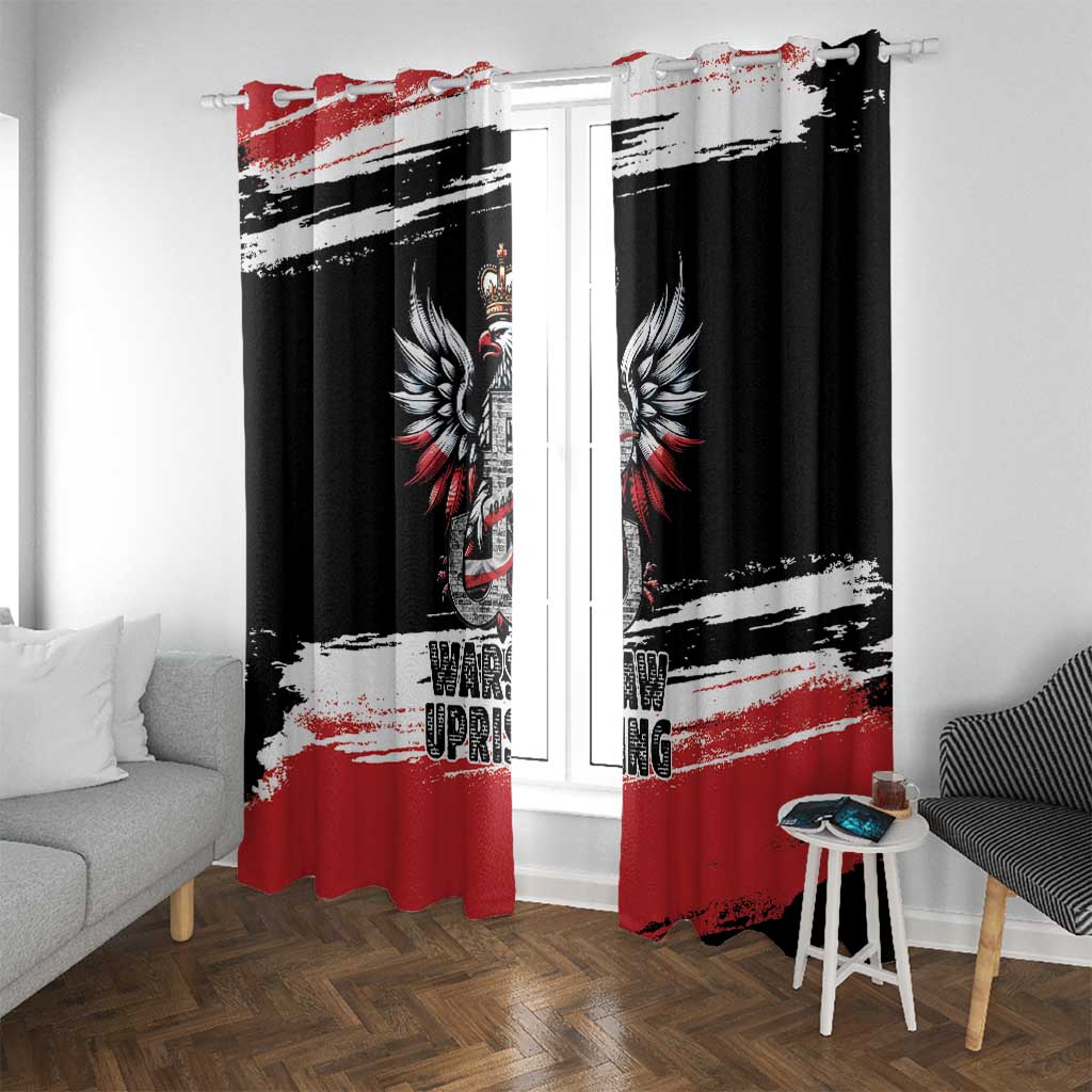 Warsaw Uprising 1944 Window Curtain Polska Walczy Kotwica