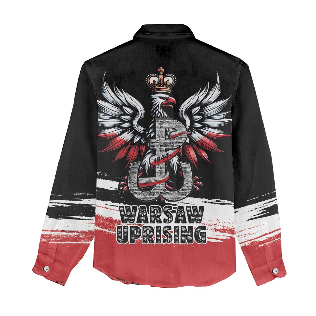 Warsaw Uprising 1944 Women Casual Shirt Polska Walczy Kotwica