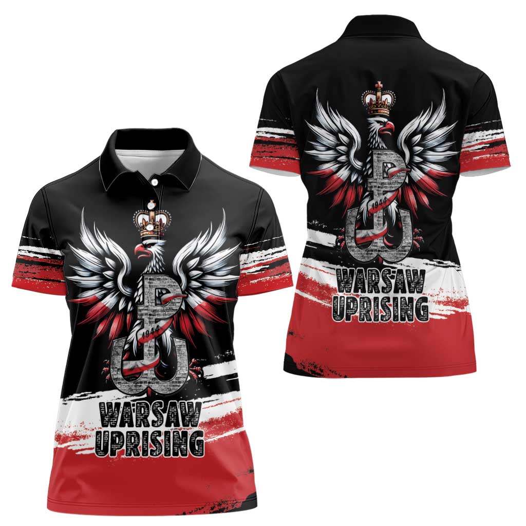 Warsaw Uprising 1944 Women Polo Shirt Polska Walczy Kotwica
