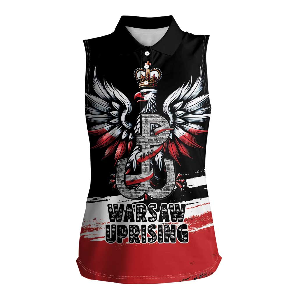 Warsaw Uprising 1944 Women Sleeveless Polo Shirt Polska Walczy Kotwica
