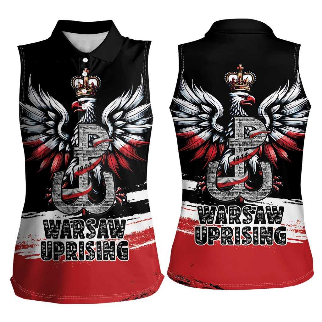 Warsaw Uprising 1944 Women Sleeveless Polo Shirt Polska Walczy Kotwica