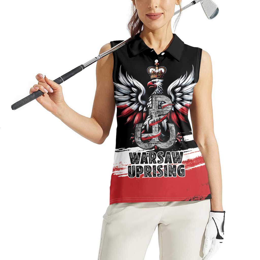 Warsaw Uprising 1944 Women Sleeveless Polo Shirt Polska Walczy Kotwica