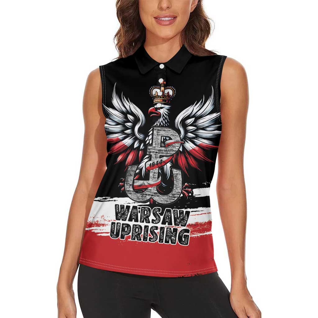 Warsaw Uprising 1944 Women Sleeveless Polo Shirt Polska Walczy Kotwica
