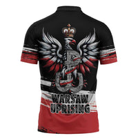 Warsaw Uprising 1944 Zipper Polo Shirt Polska Walczy Kotwica