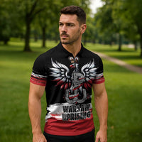 Warsaw Uprising 1944 Zipper Polo Shirt Polska Walczy Kotwica