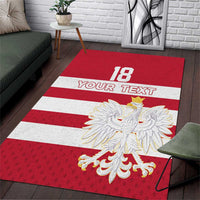 Custom Poland Rugby Area Rug Biało-czerwoni Go Champion