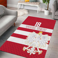 Custom Poland Rugby Area Rug Biało-czerwoni Go Champion