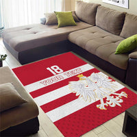 Custom Poland Rugby Area Rug Biało-czerwoni Go Champion