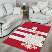 Custom Poland Rugby Area Rug Biało-czerwoni Go Champion