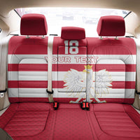 Custom Poland Rugby Back Car Seat Cover Biało-czerwoni Go Champion
