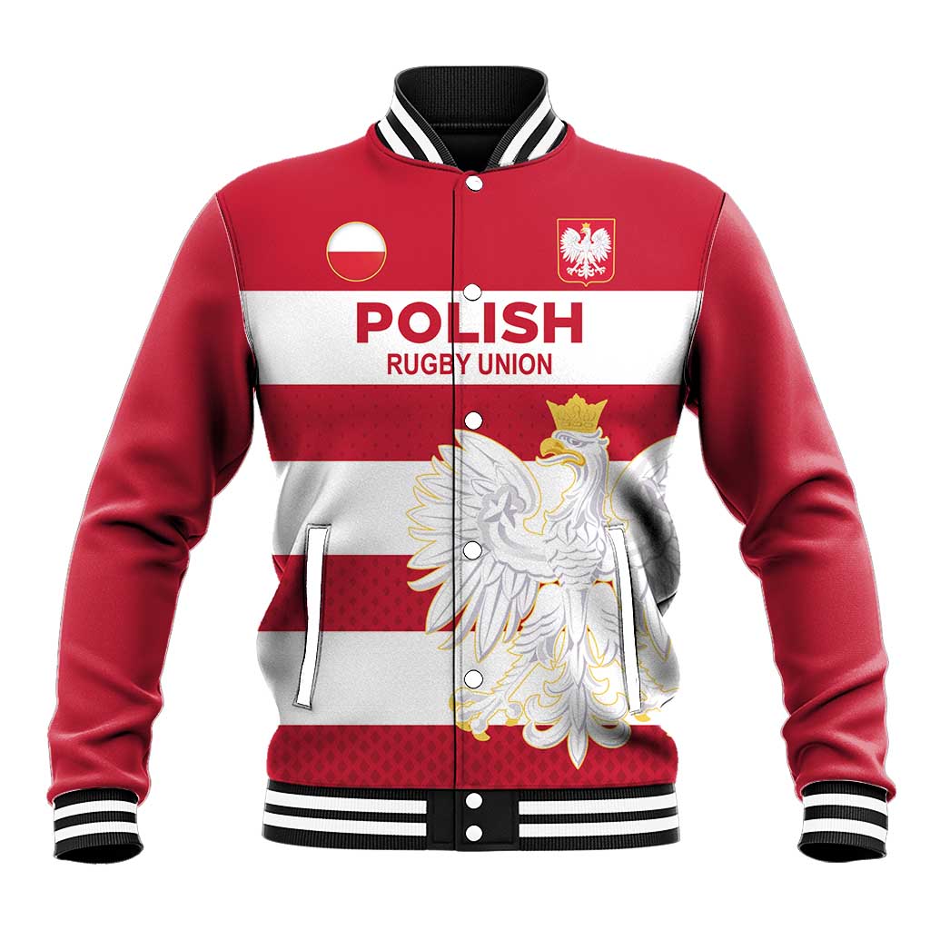 Custom Poland Rugby Baseball Jacket Biało-czerwoni Go Champion