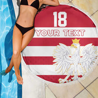 Custom Poland Rugby Beach Blanket Biało-czerwoni Go Champion
