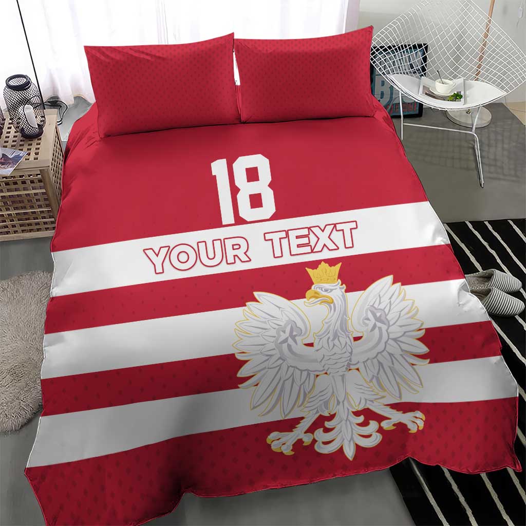 Custom Poland Rugby Bedding Set Biało-czerwoni Go Champion